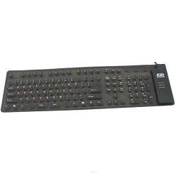 Клавиатура AgeStar AS-HSK810FA (BLACK) combo USB+ PS/2, гибкая, черная, 109 клавиш