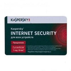 Антивирус Kaspersky Internet Security 2-Desktop 1 year Renewal Card