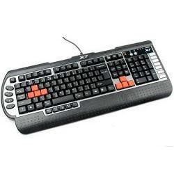 Клавиатура Keyboard  A4Tech G800V, USB (чёрная), 128 клавиш,15 игровых клавиш, мультимедиа, USB, влагозащищенная